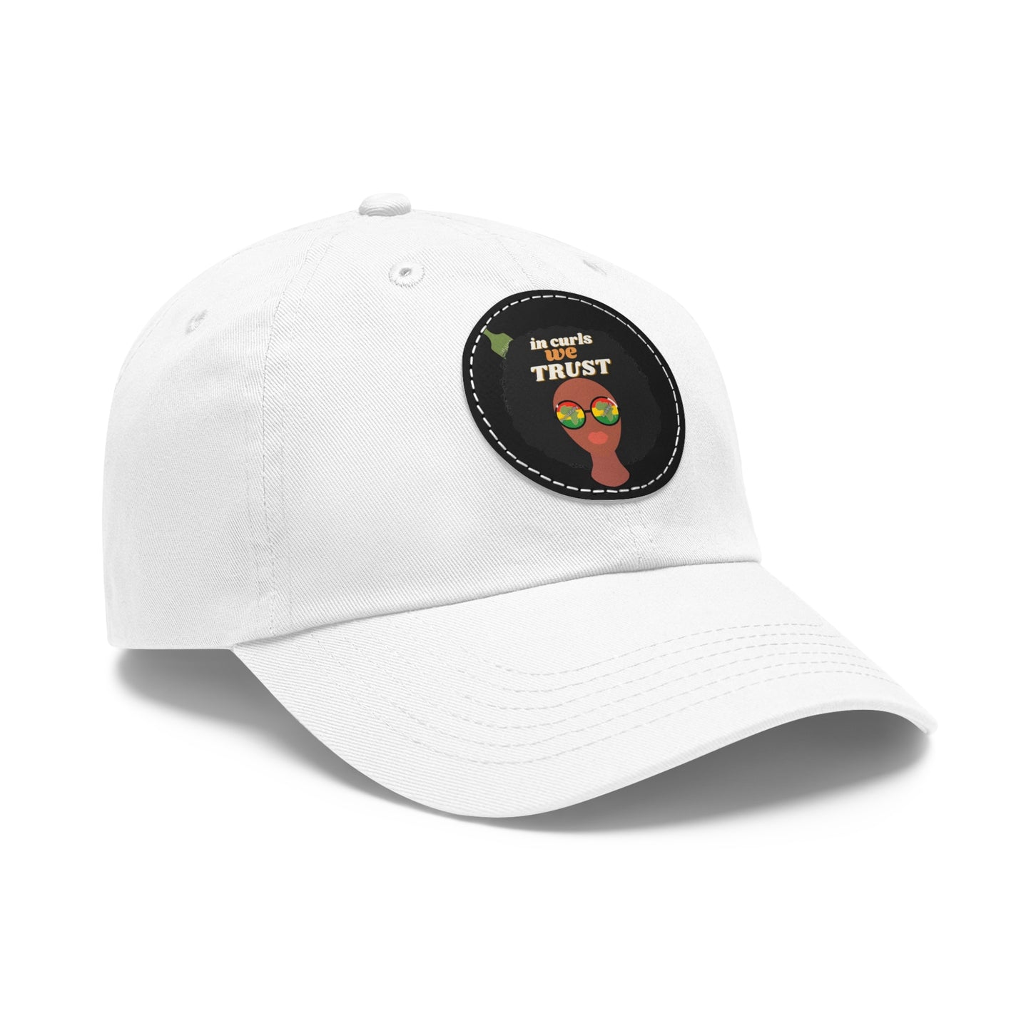 "in curls we TRUST" Dad Hat with Leather Patch