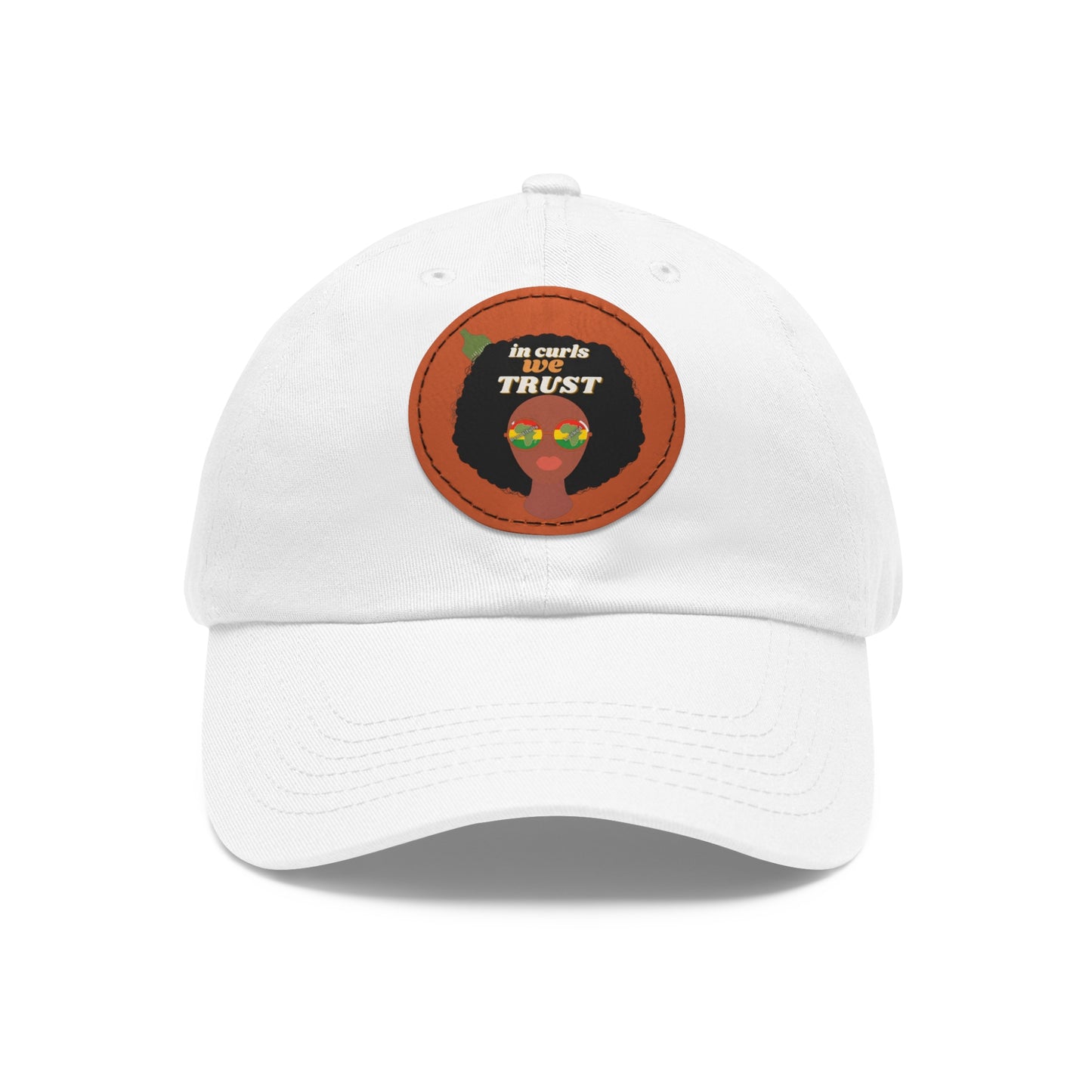 "in curls we TRUST" Dad Hat with Leather Patch