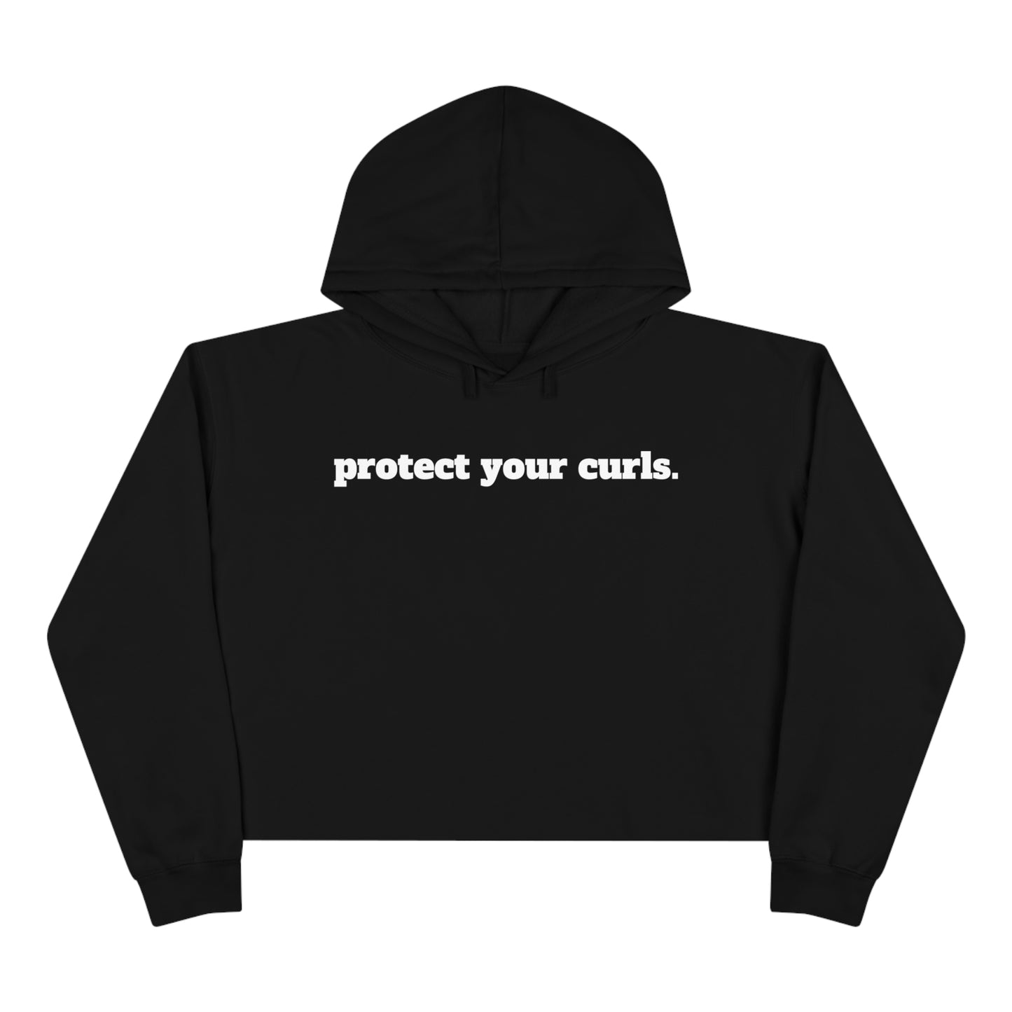 Women's Crop Hoodie - protect your curls.