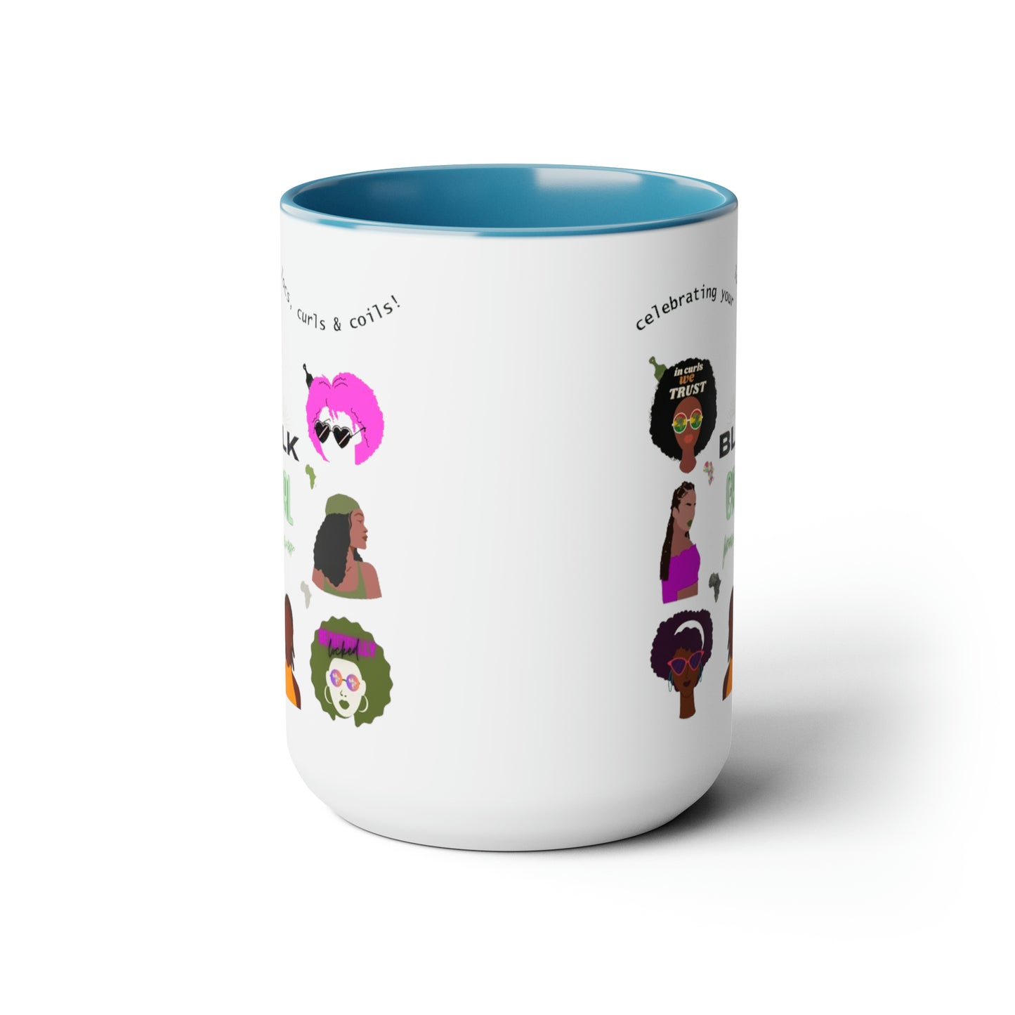 Celebrating your locs, curls & coils- coffee mug