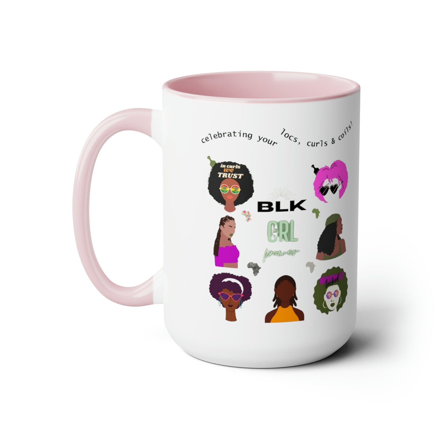 Celebrating your locs, curls & coils- coffee mug
