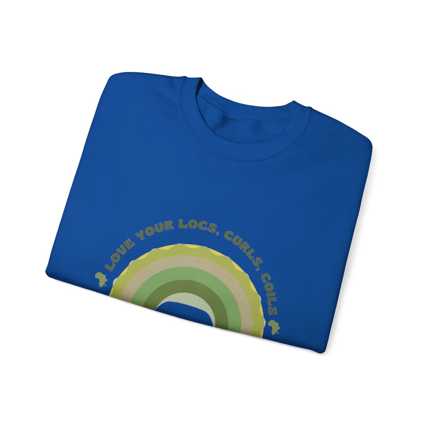 Love Your Locs, Curls, and Coils Rainbow Crewneck Sweatshirt