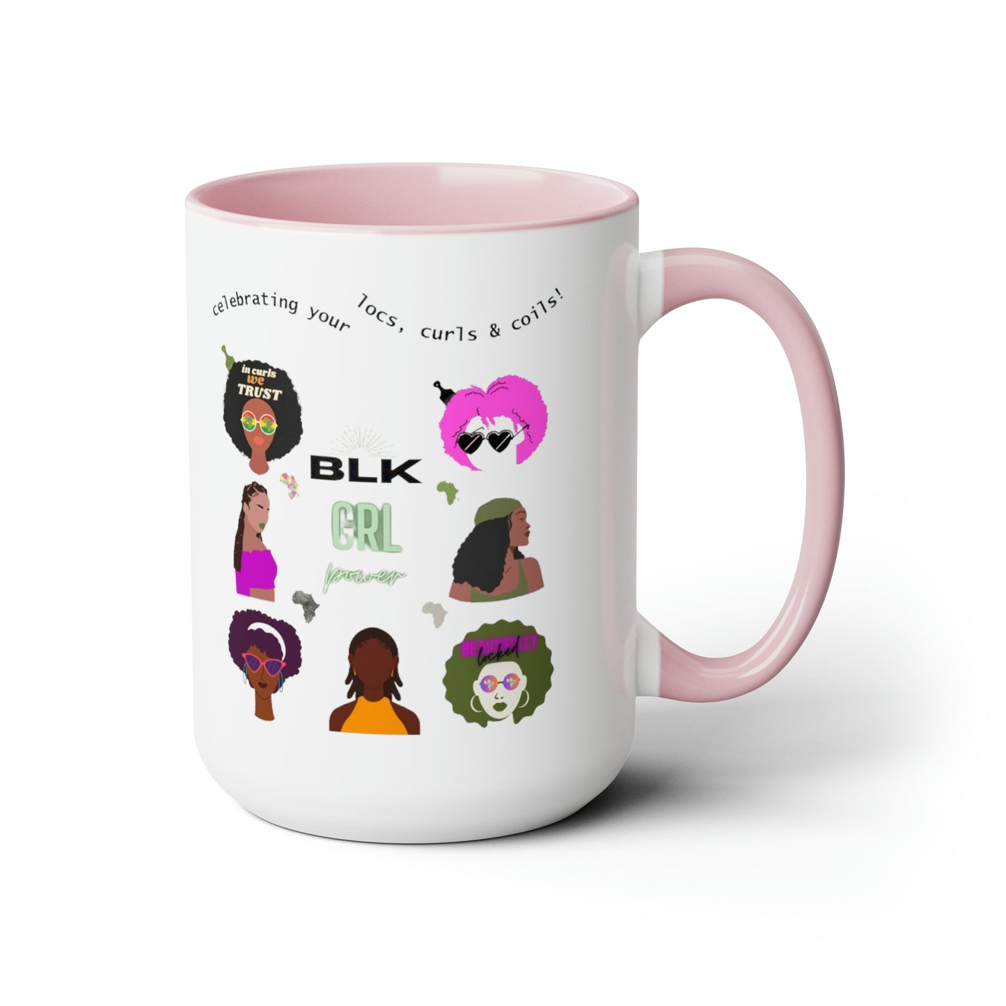 Celebrating your locs, curls & coils- coffee mug