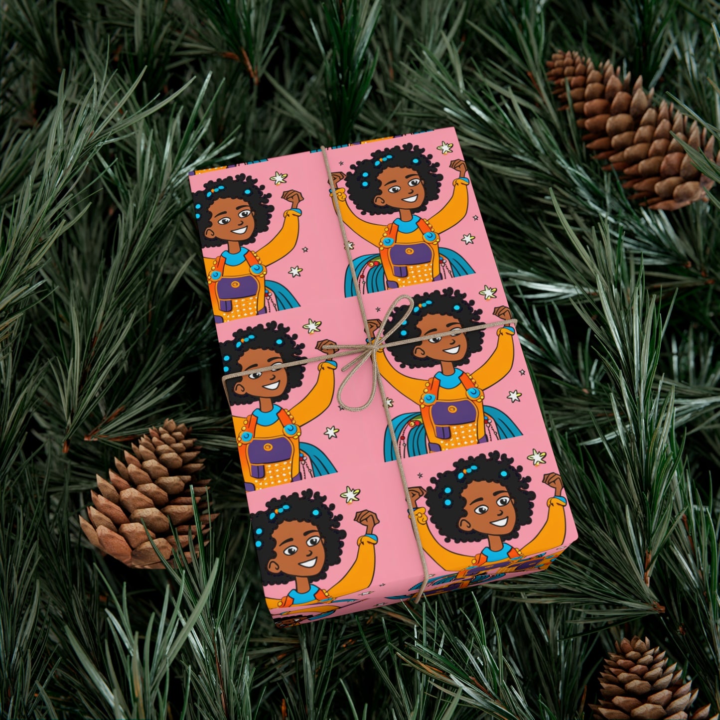 Little Brown Girl Gift Wrap Papers!