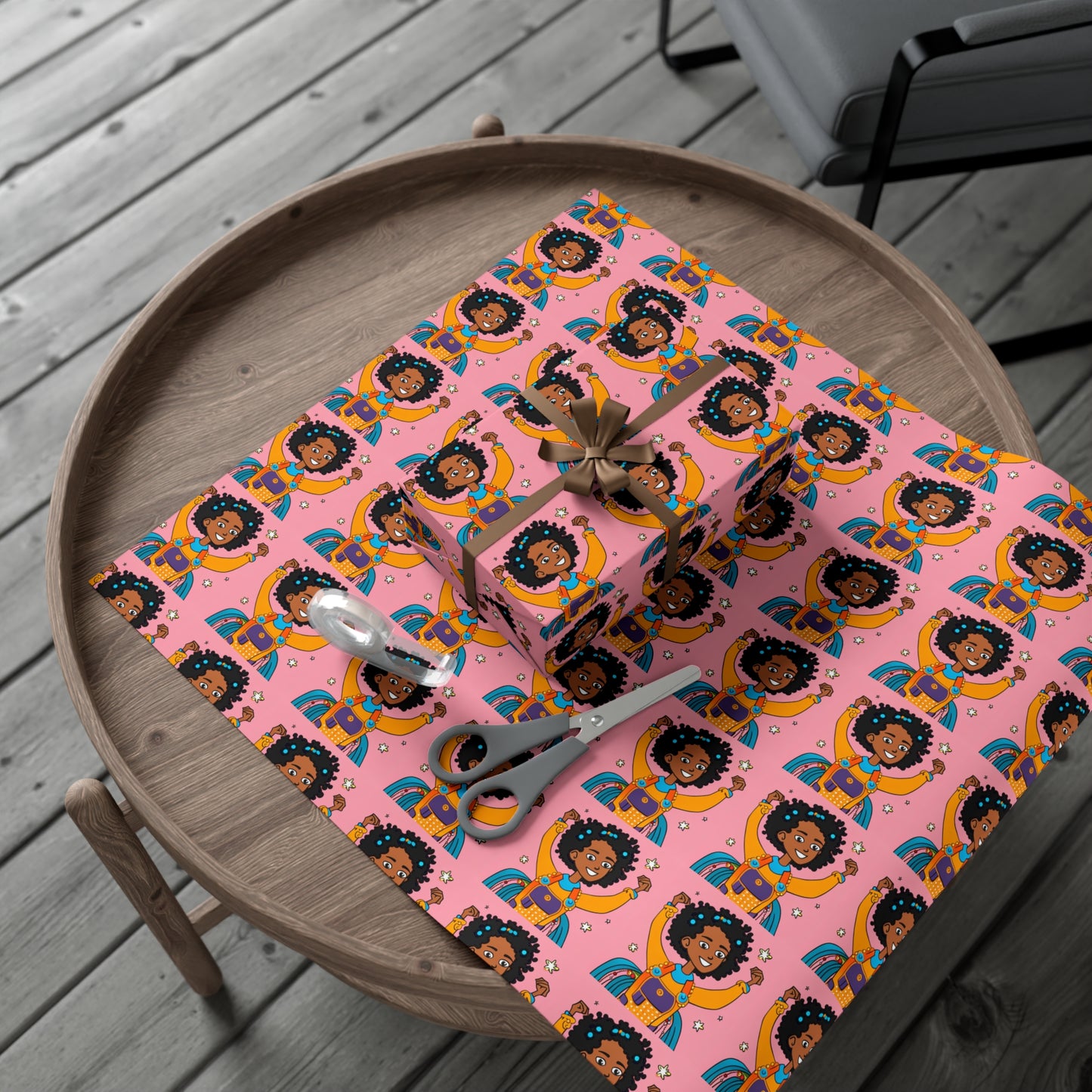 Little Brown Girl Gift Wrap Papers!