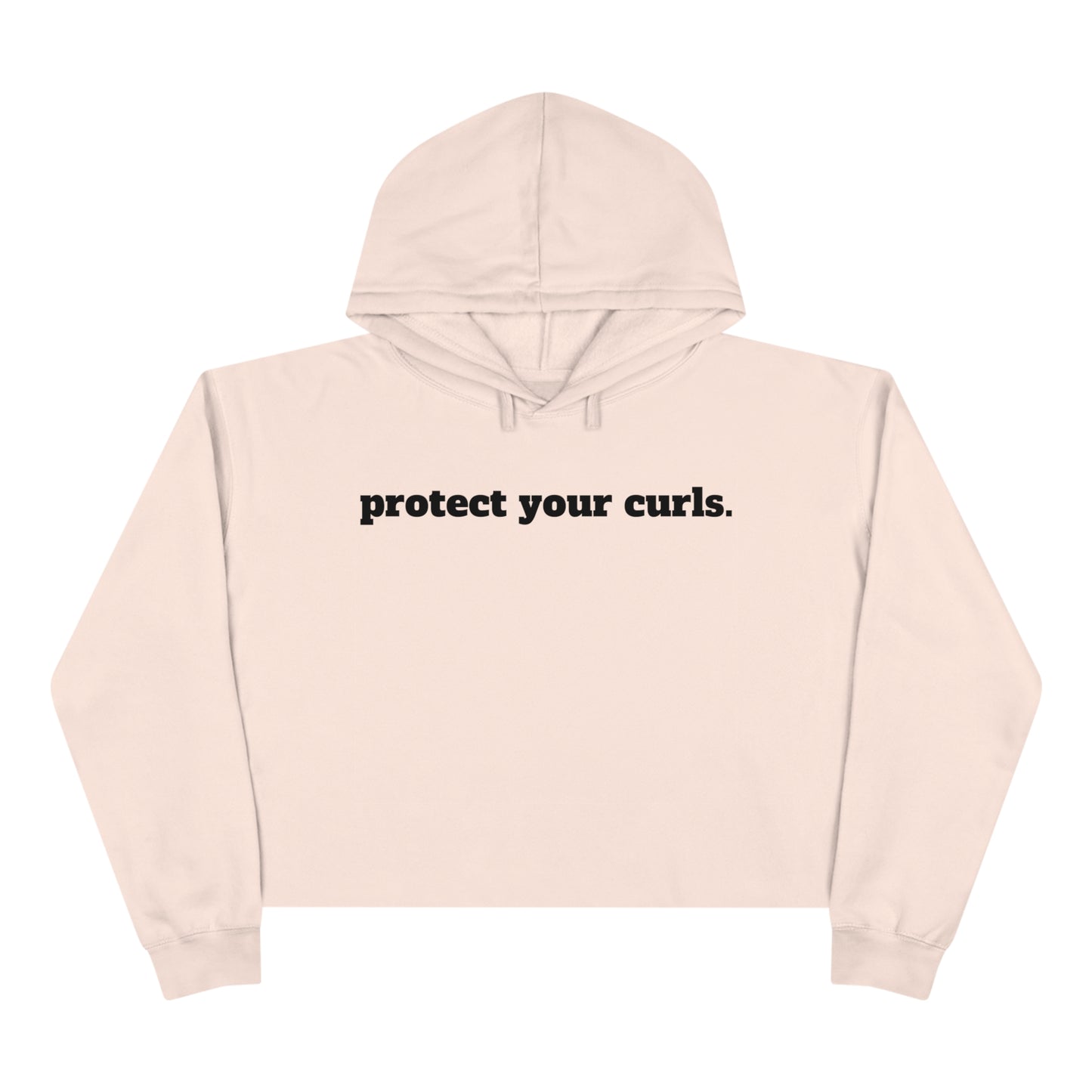 Women's Crop Hoodie - protect your curls.