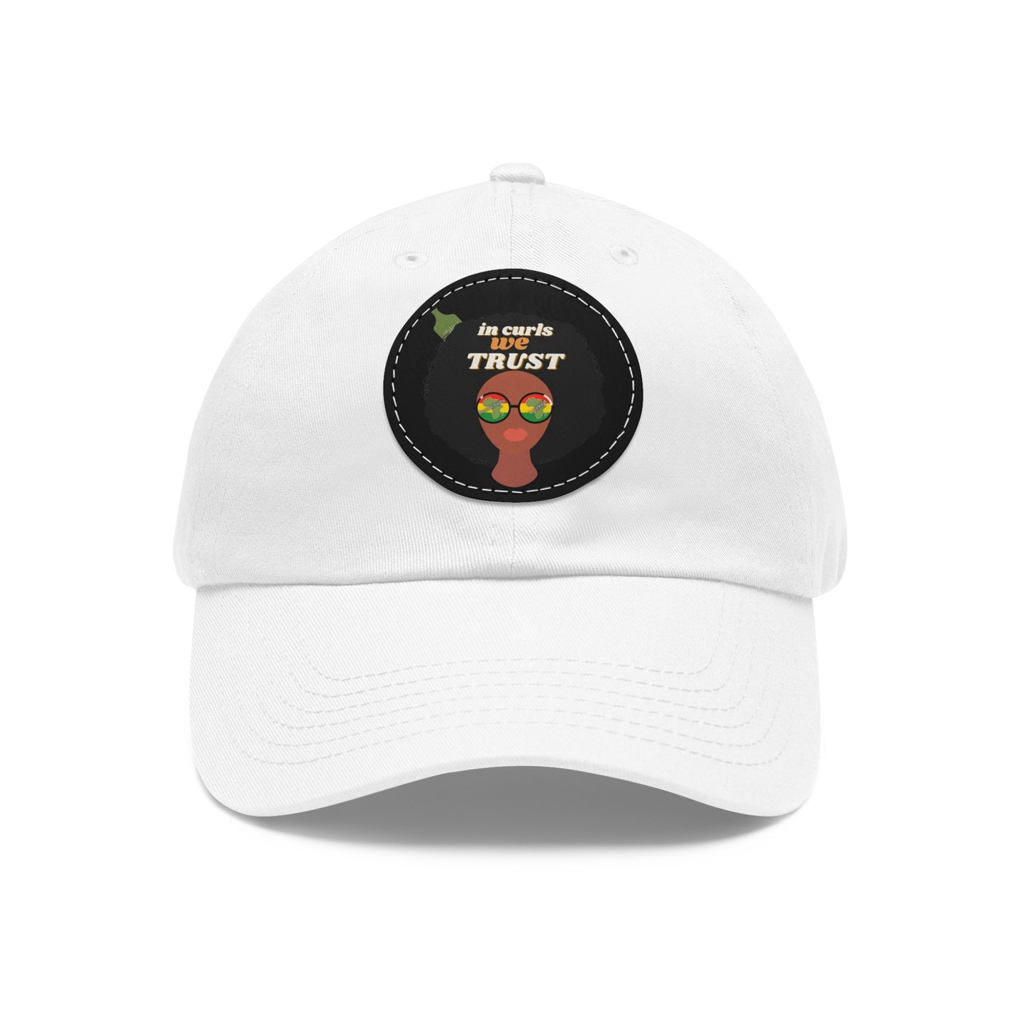 "in curls we TRUST" Dad Hat with Leather Patch
