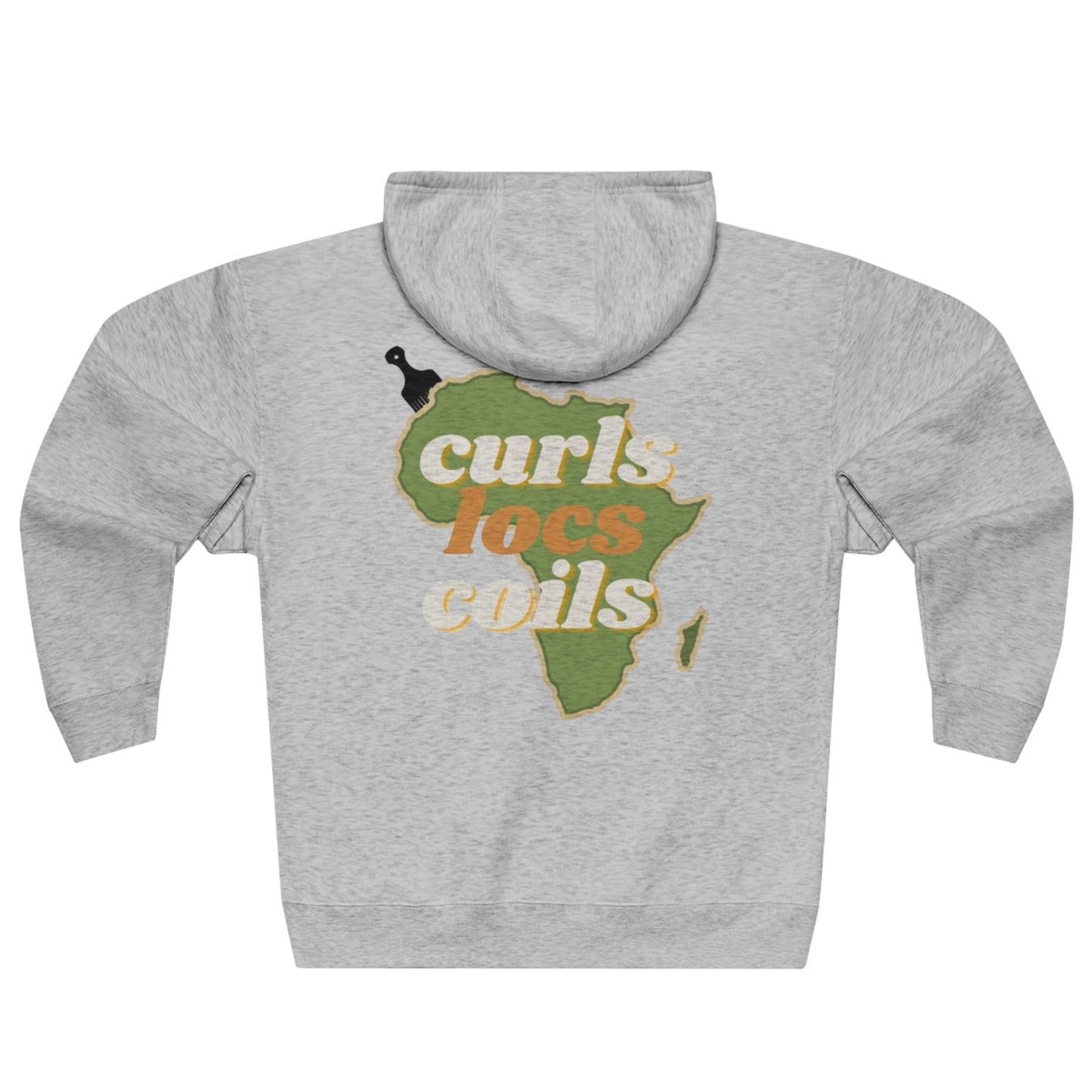 Beautifully Locked Afro Zipper Hoodie! Celebrate Your Curls, Locs, Coils