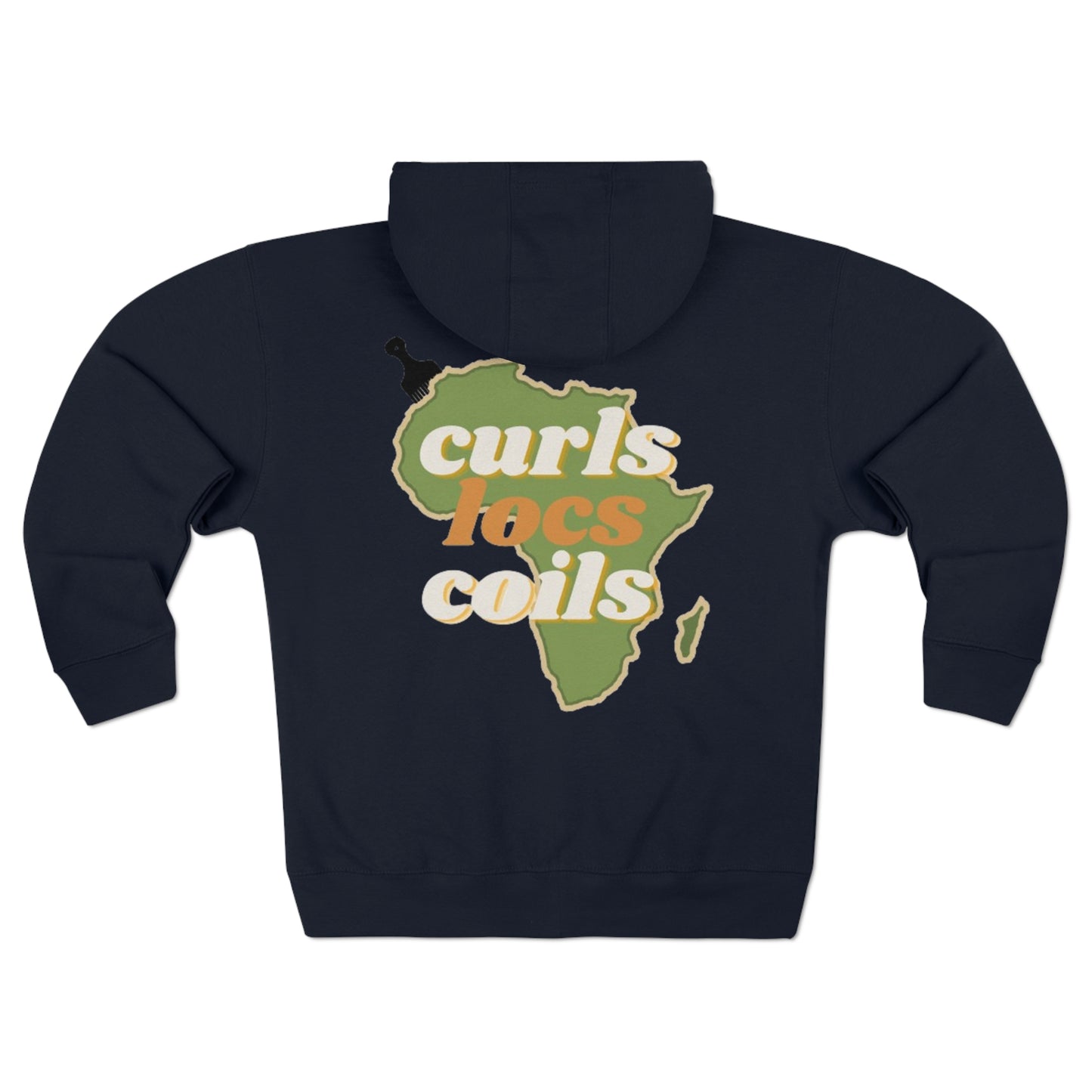 Beautifully Locked Afro Zipper Hoodie! Celebrate Your Curls, Locs, Coils
