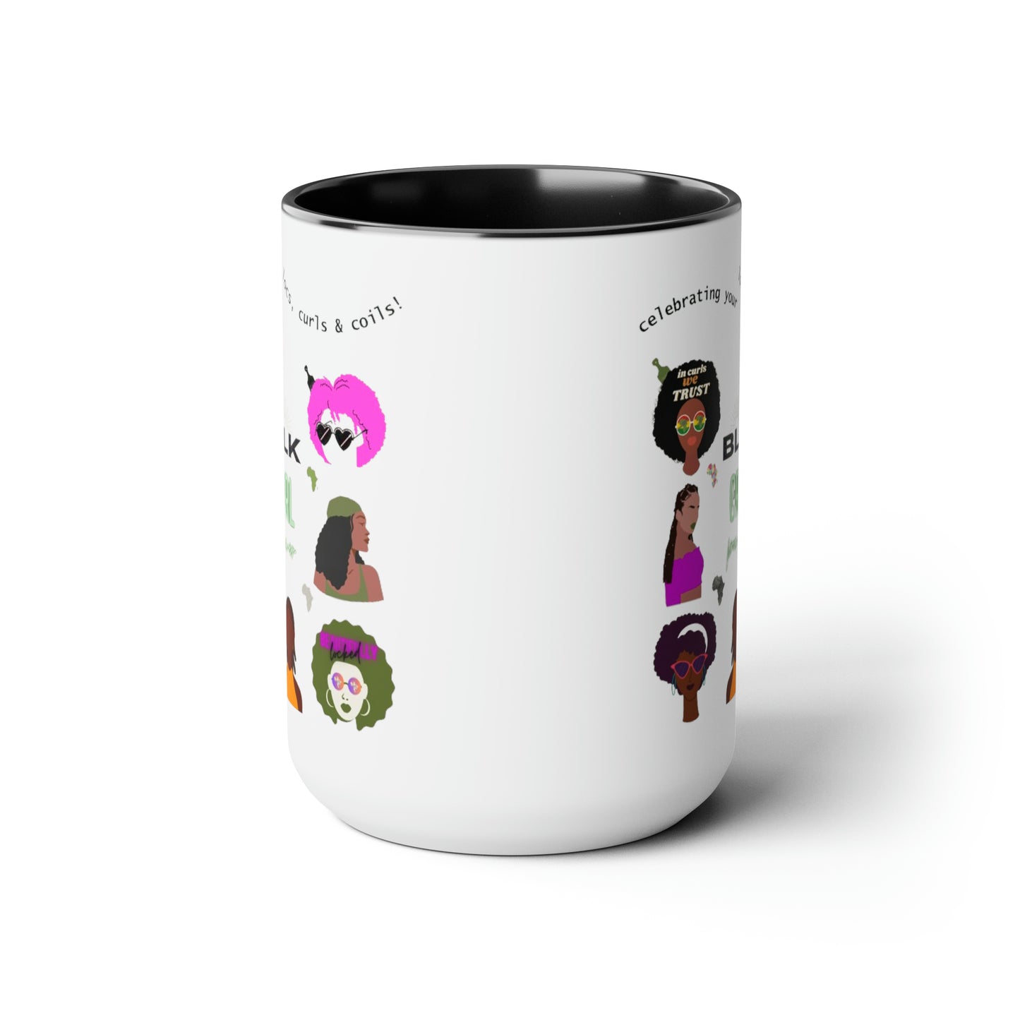 Celebrating your locs, curls & coils- coffee mug