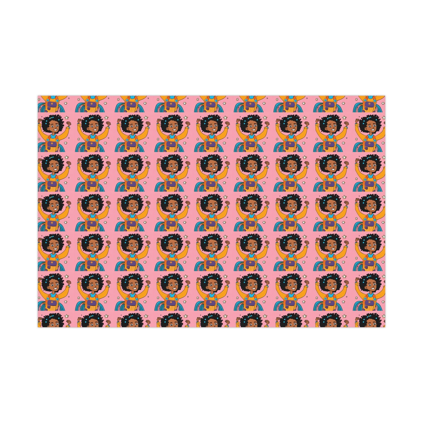 Little Brown Girl Gift Wrap Papers!