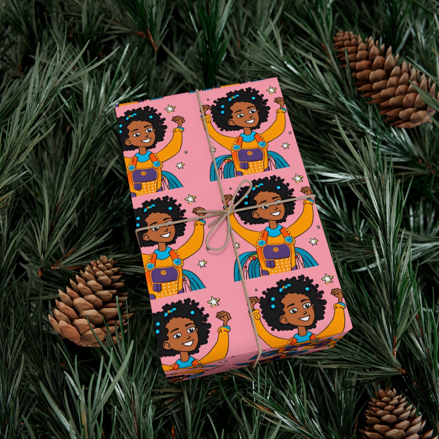 Little Brown Girl Gift Wrap Papers!