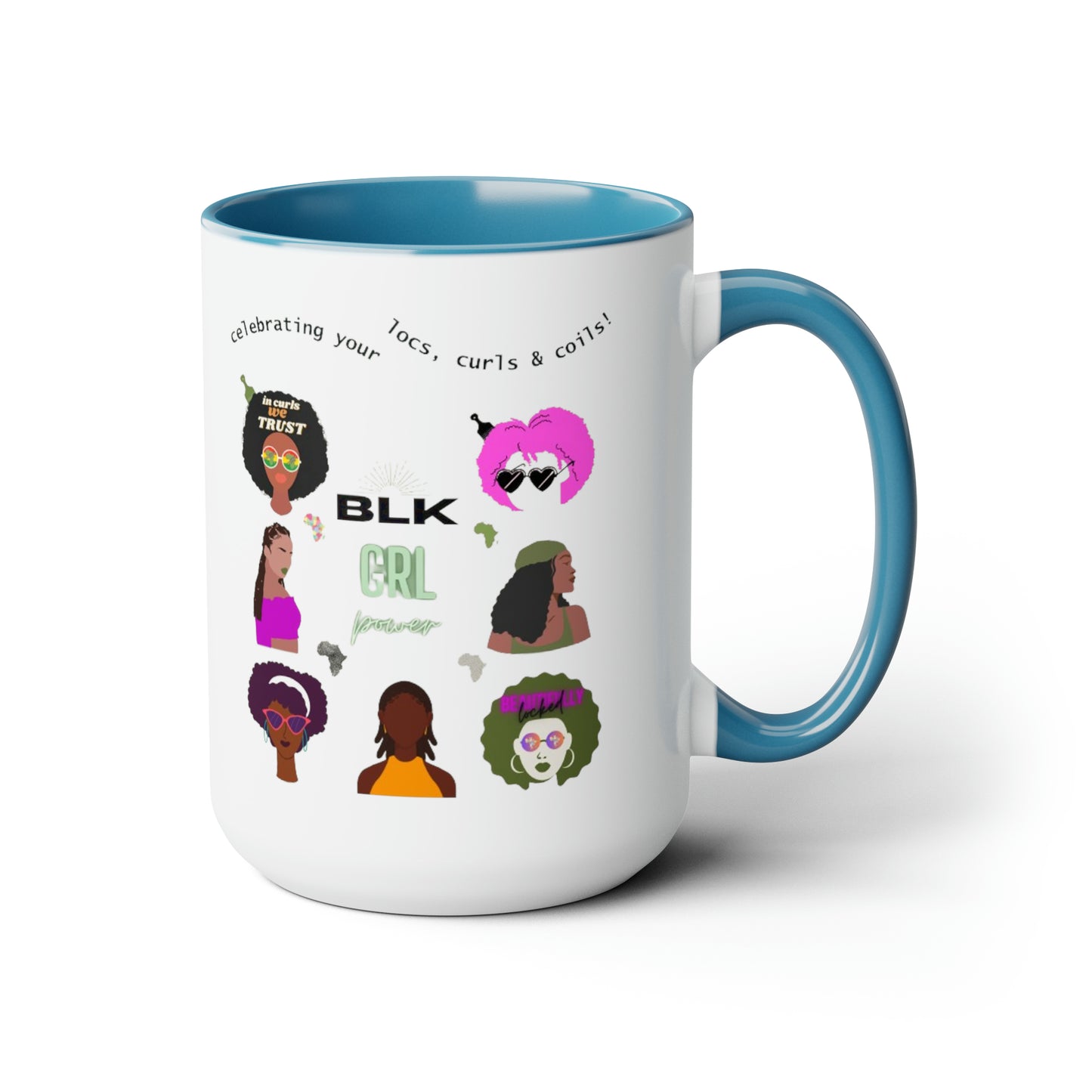 Celebrating your locs, curls & coils- coffee mug