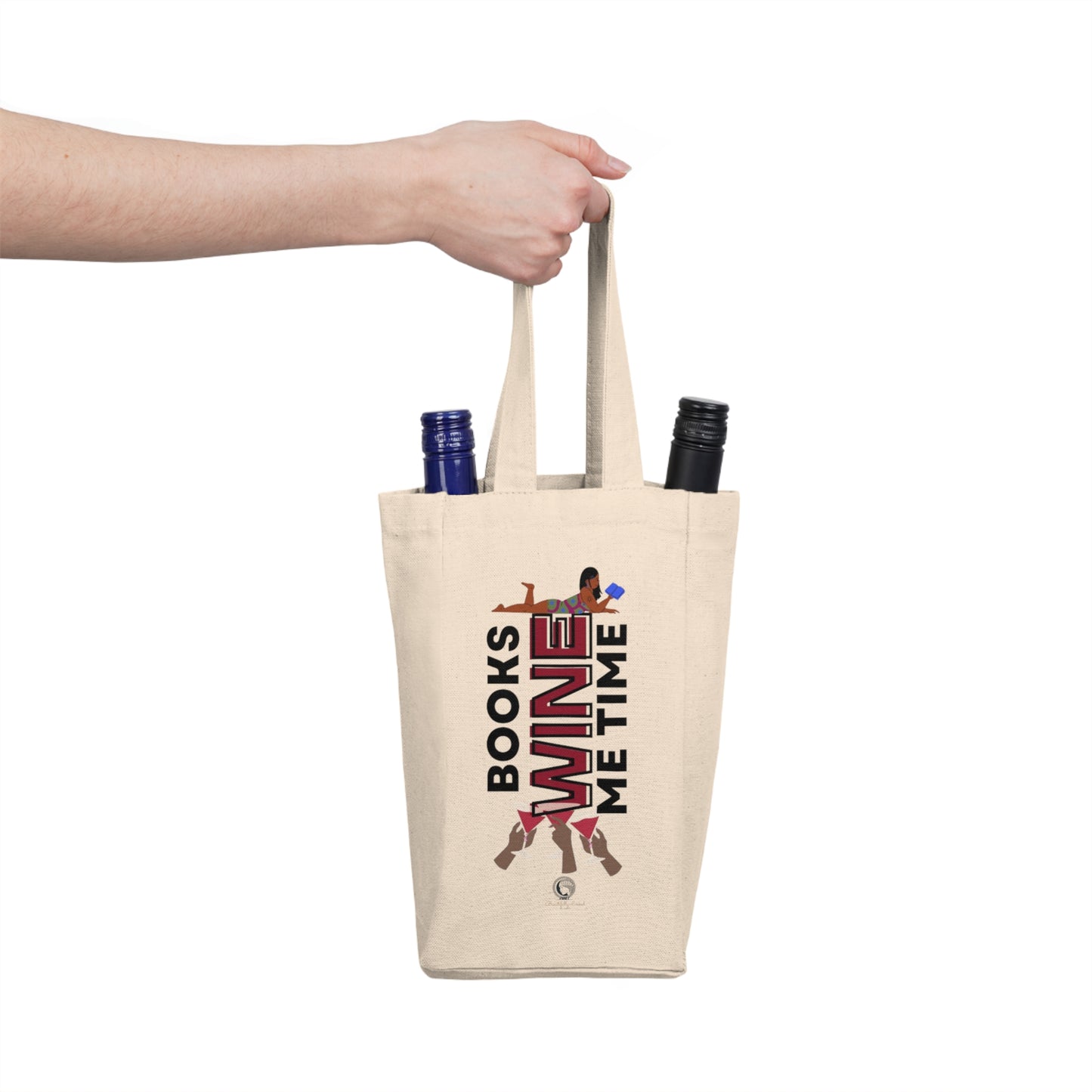 Books, Wine & Me Time: Double Wine Tote Bag