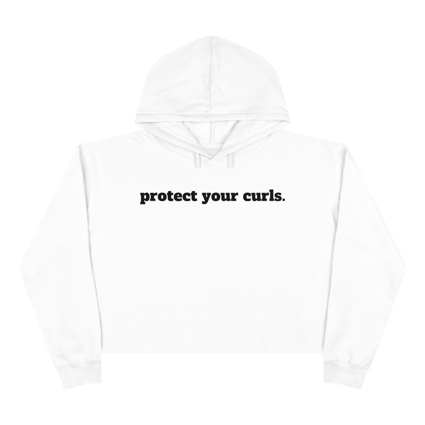 Women's Crop Hoodie - protect your curls.