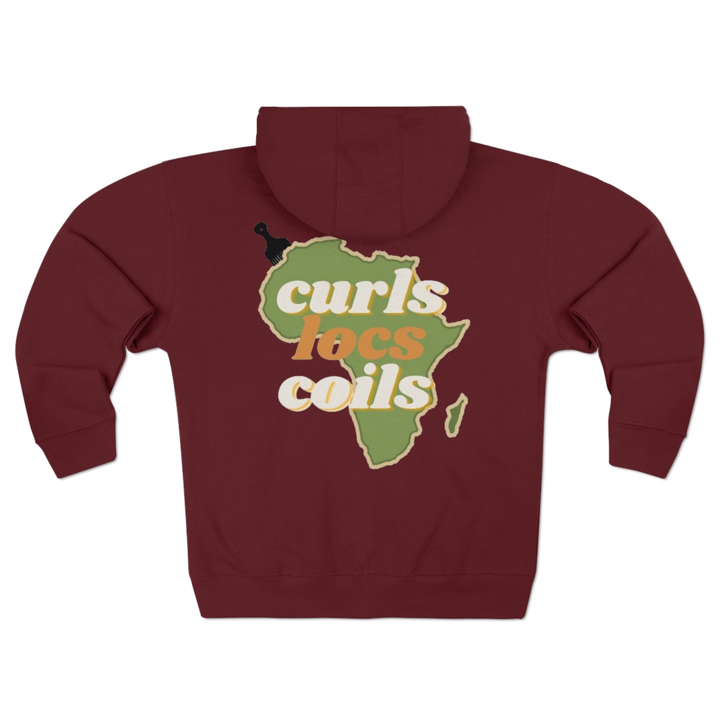 Beautifully Locked Afro Zipper Hoodie! Celebrate Your Curls, Locs, Coils