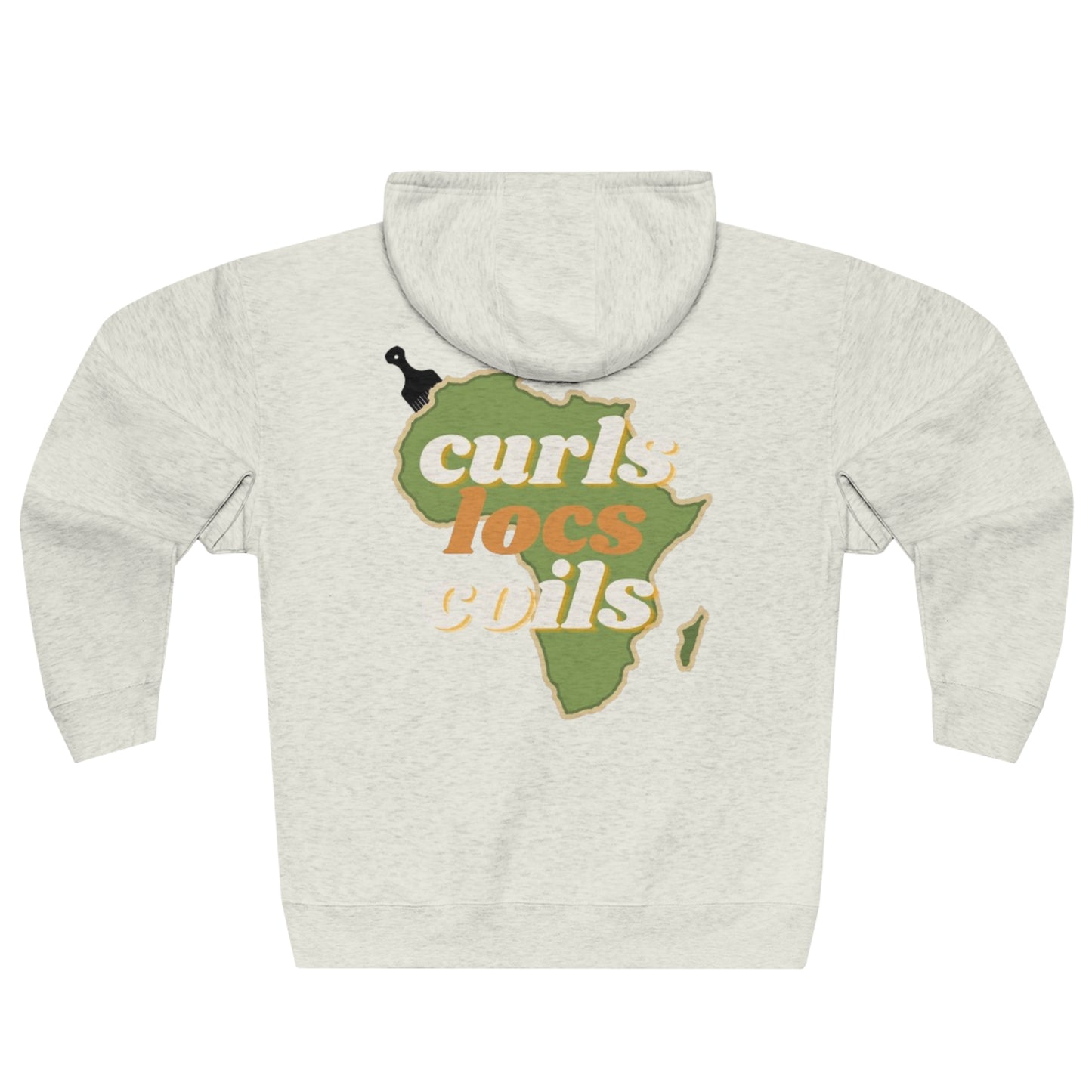 Beautifully Locked Afro Zipper Hoodie! Celebrate Your Curls, Locs, Coils
