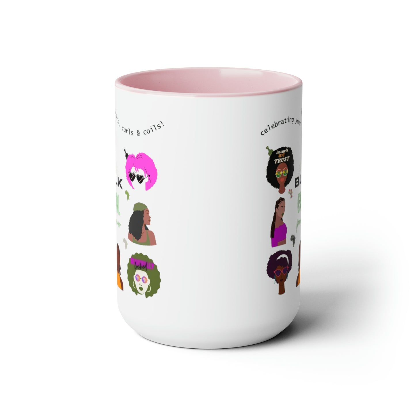 Celebrating your locs, curls & coils- coffee mug
