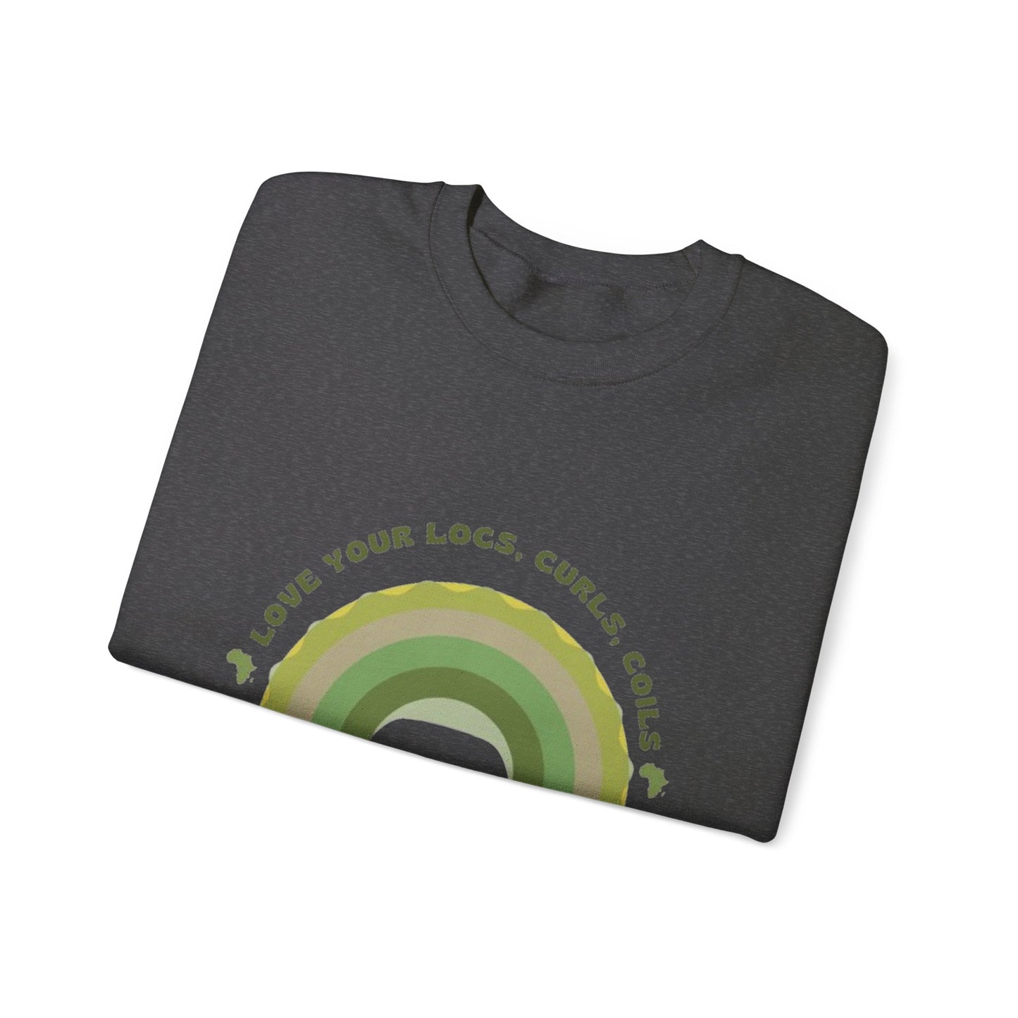 Love Your Locs, Curls, and Coils Rainbow Crewneck Sweatshirt
