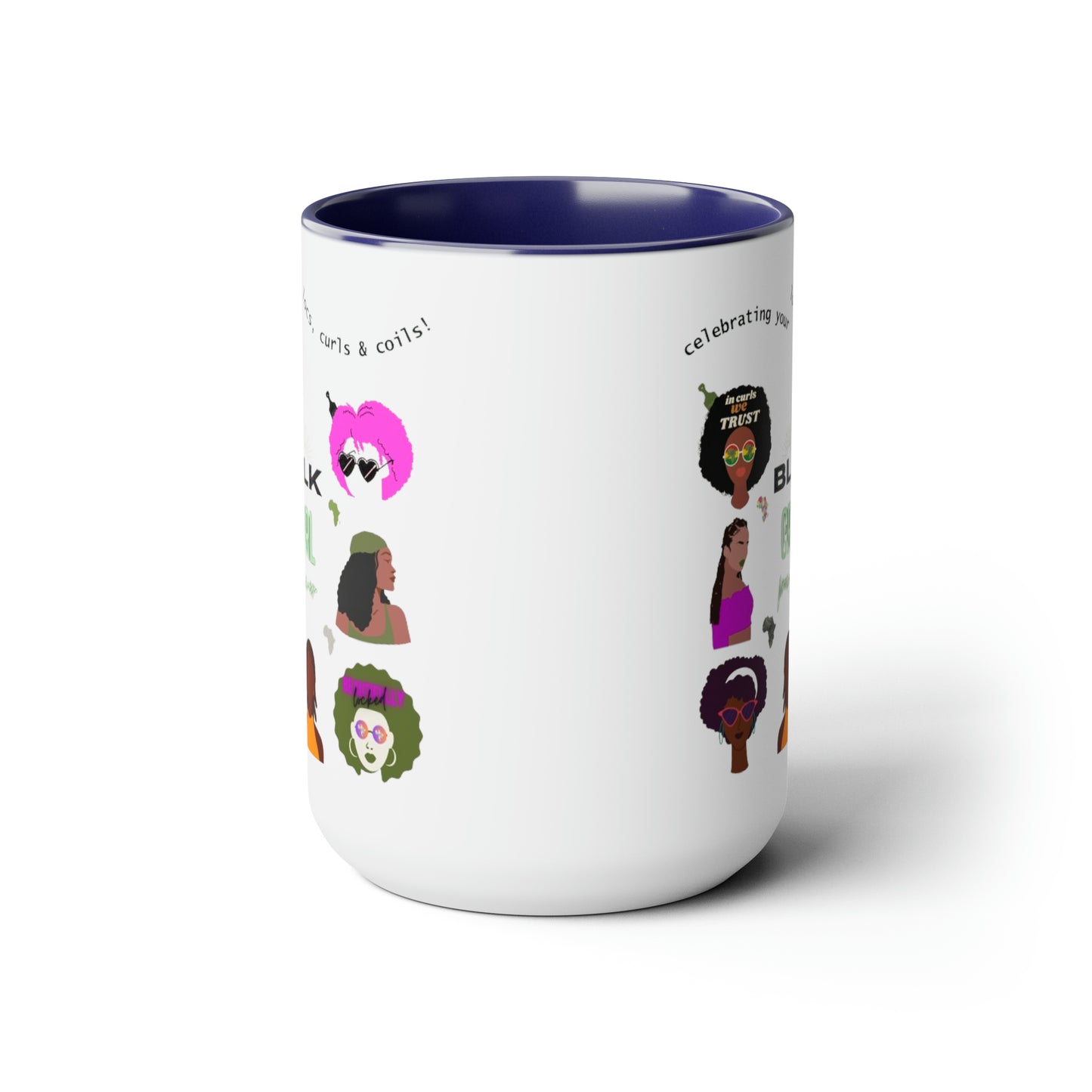 Celebrating your locs, curls & coils- coffee mug