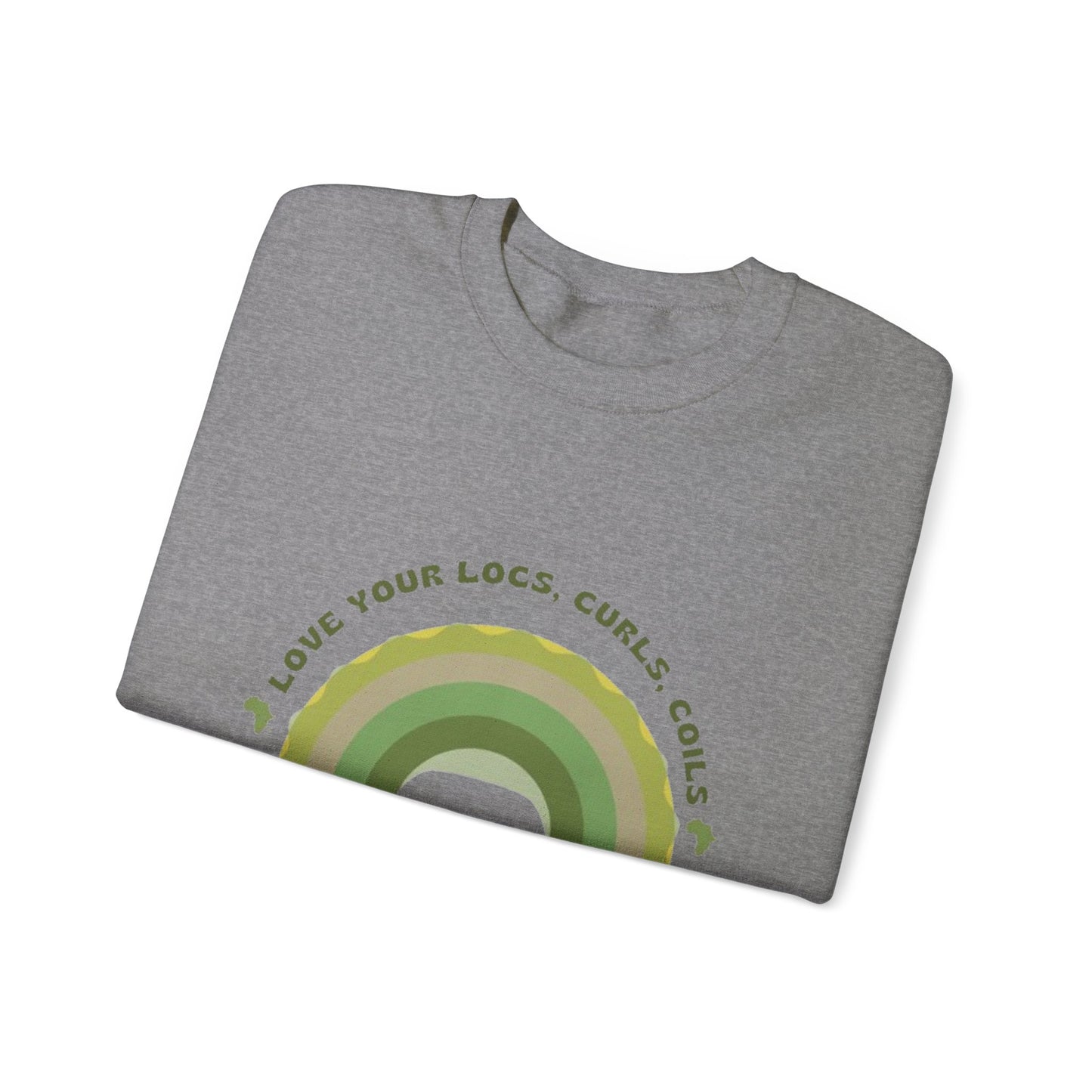 Love Your Locs, Curls, and Coils Rainbow Crewneck Sweatshirt