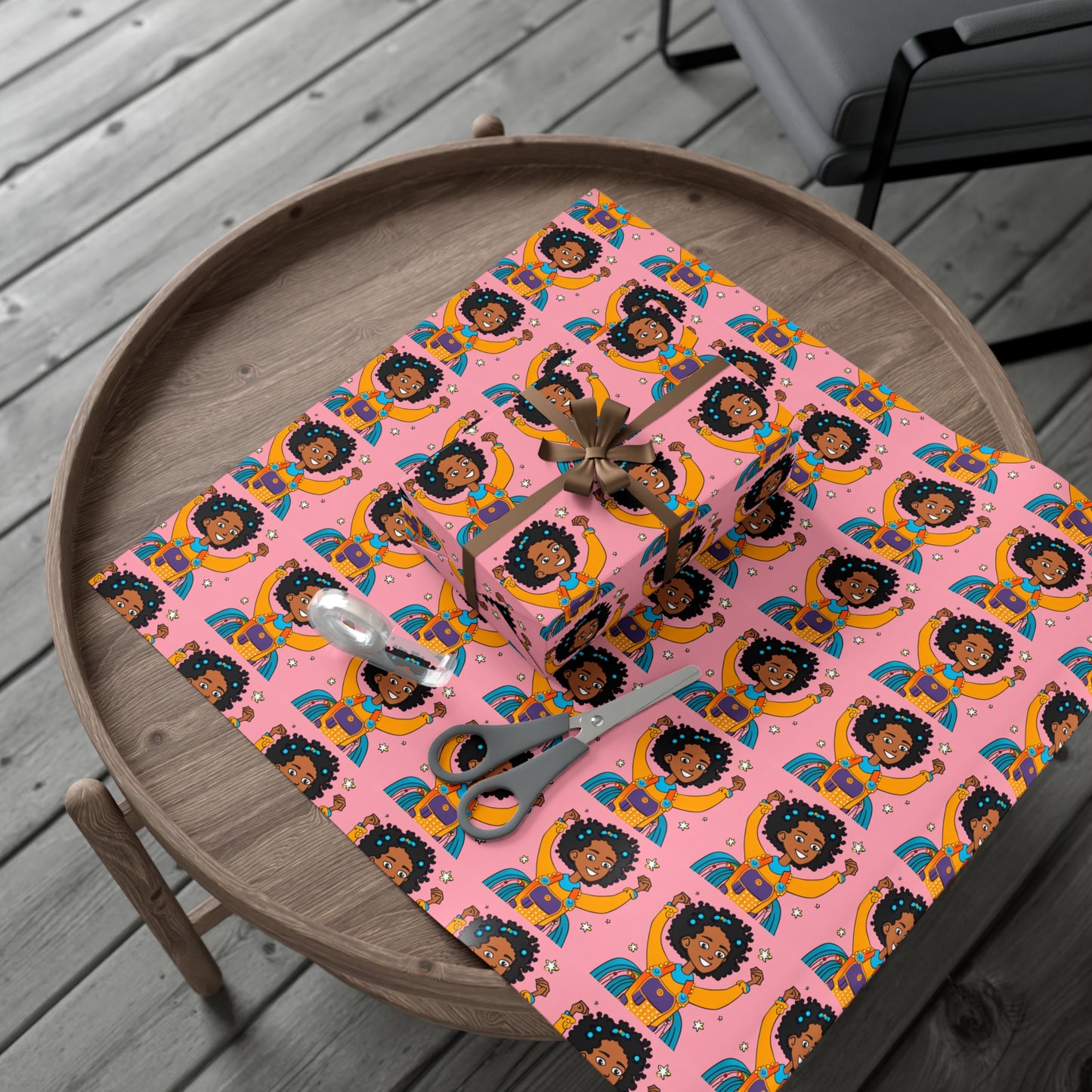 Little Brown Girl Gift Wrap Papers!