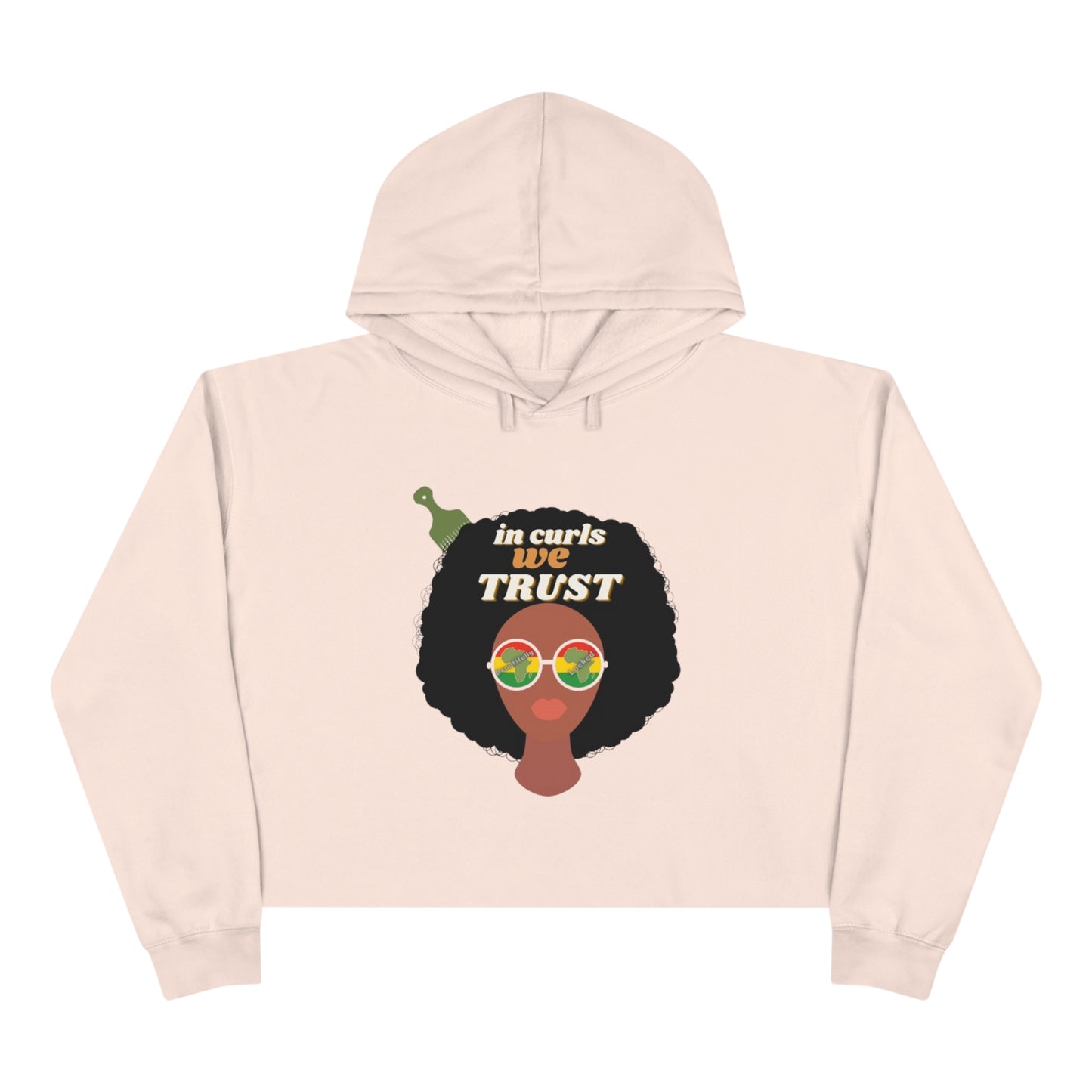 "In Curls We Trust" Cropped Women's Hoodie| Black Girl Magic