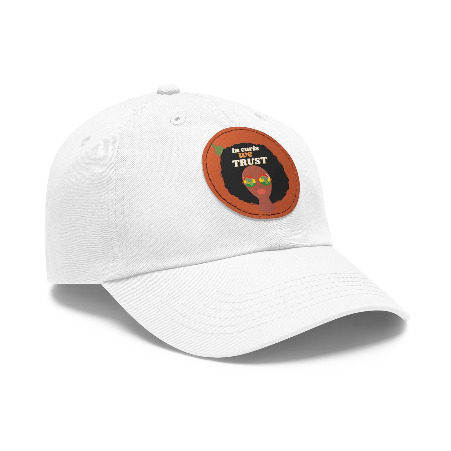 "in curls we TRUST" Dad Hat with Leather Patch