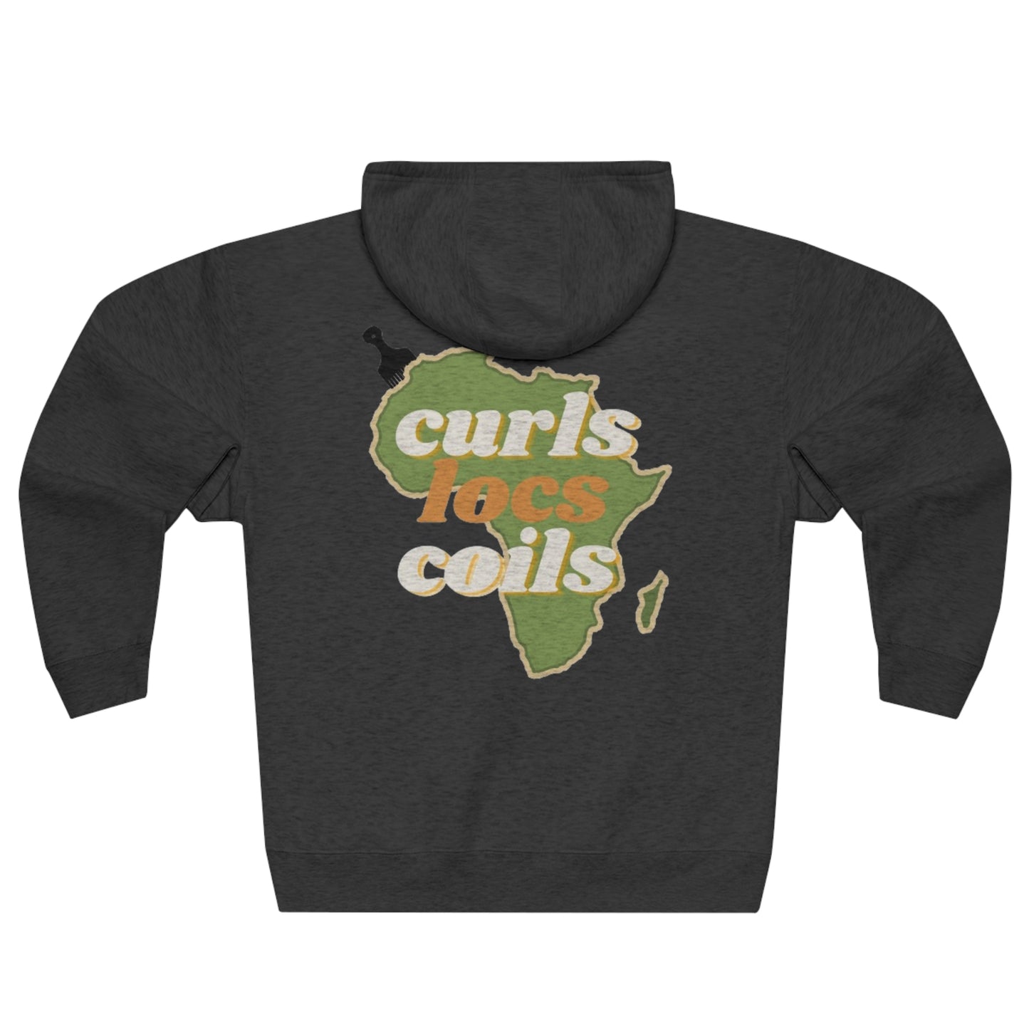 Beautifully Locked Afro Zipper Hoodie! Celebrate Your Curls, Locs, Coils