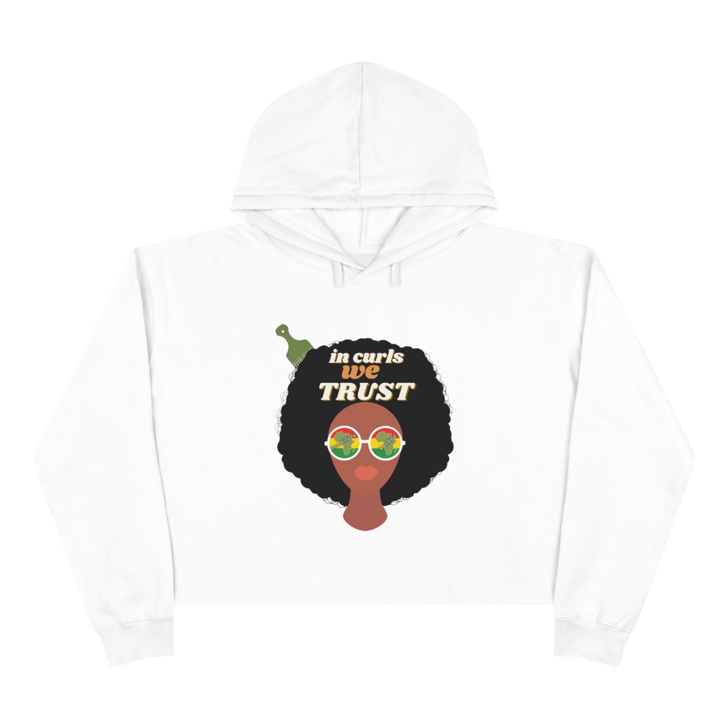 "In Curls We Trust" Cropped Women's Hoodie| Black Girl Magic